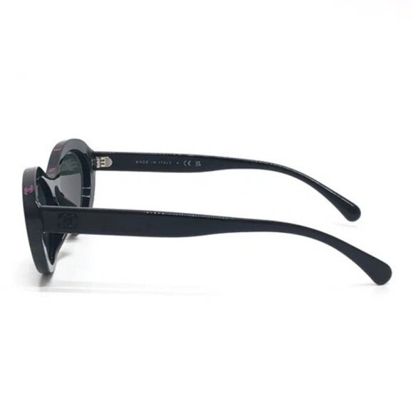 CHANEL 5416-A CC Mark Eyewear Oval Shape sunglasses Plastic Black Unused main image 11